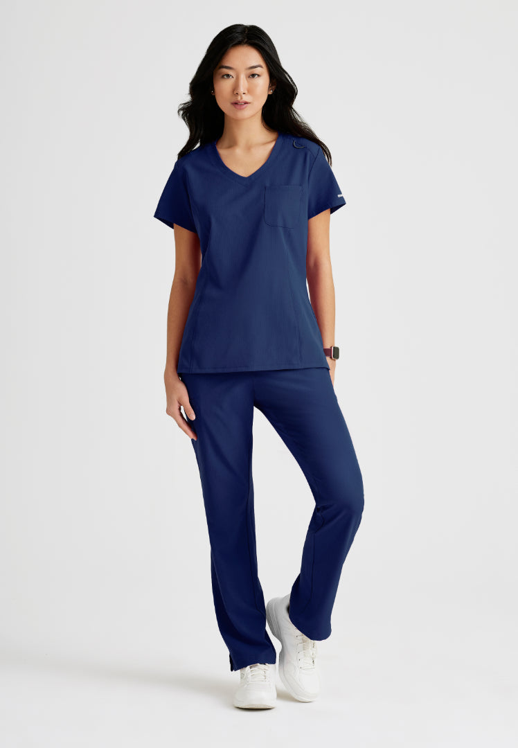 Skechers™ "Dignity" Single Pocket Tuck In Top - Navy