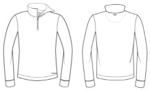 Line Drawing for Atlas Mock Neck Long Sleeve Top