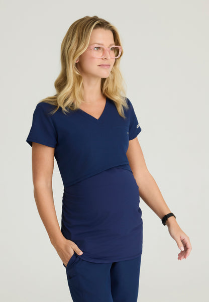 Bloom Maternity Scrub Top - Navy
