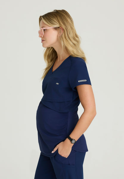 Bloom Maternity Scrub Top - Navy