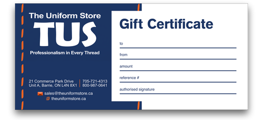 Certificado de regalo físico de The Uniform Store