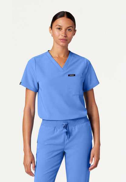 Rhena Essential 1-Pocket Scrub Top - Ciel Blue