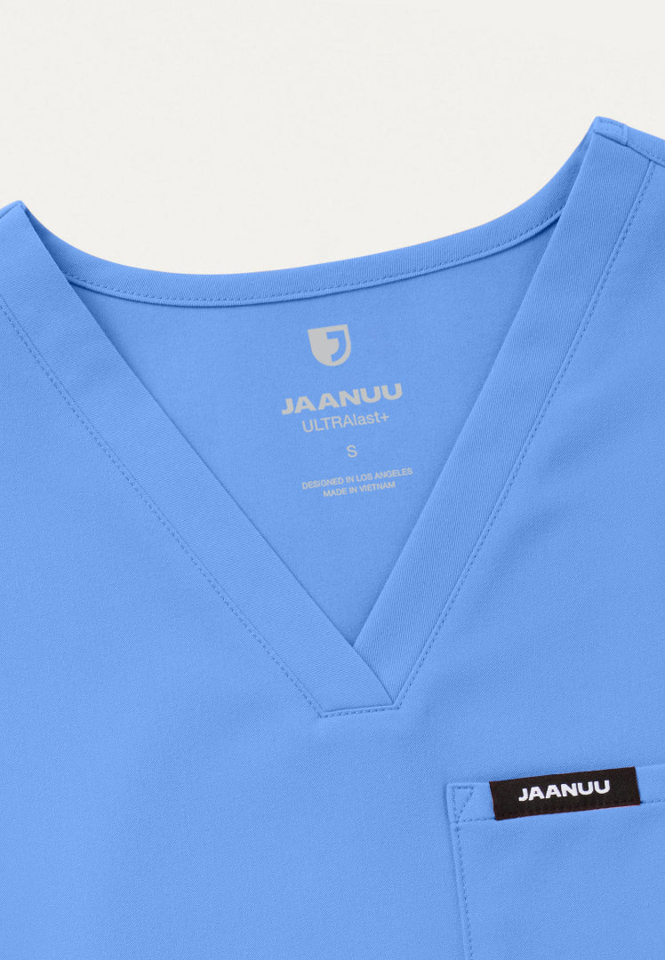 Rhena Slim Essential 1-Pocket Scrub Top - Ciel Blue