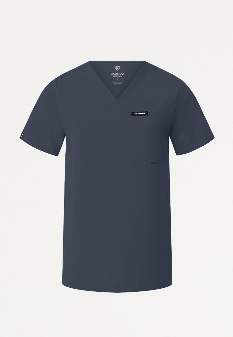 Rhena Essential 1-Pocket Scrub Top - Carbon Gray