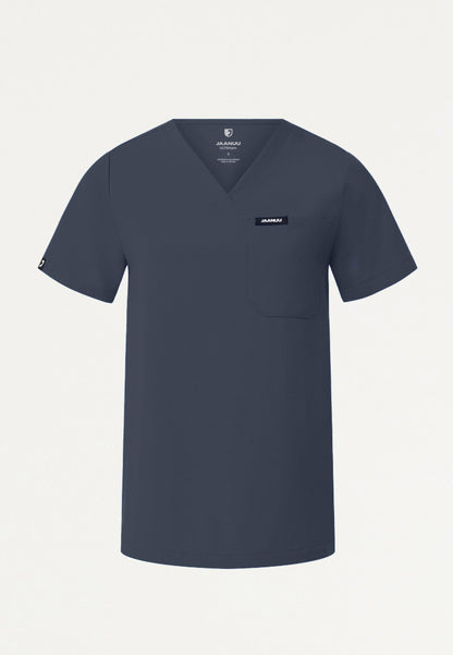 Rhena Essential 1-Pocket Scrub Top - Carbon Gray
