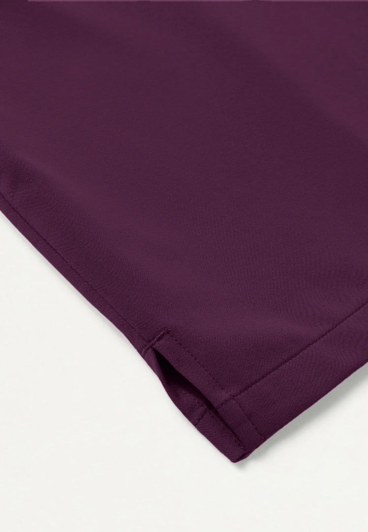 Rhena Essential 1-Pocket Scrub Top - Deep Eggplant