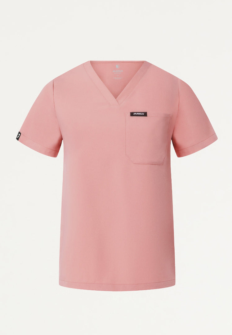 Rhena Essential 1-Pocket Scrub Top - Mauve