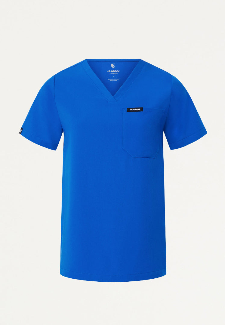 Rhena Essential 1-Pocket Scrub Top - Royal Blue