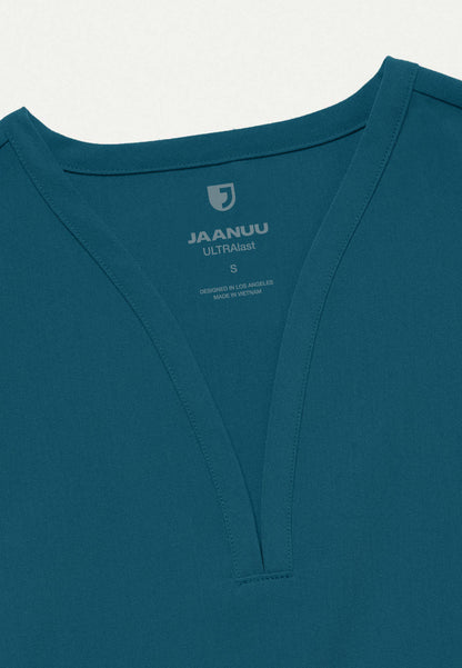 Calix Fit & Flare Scrub Top - Caribbean Blue