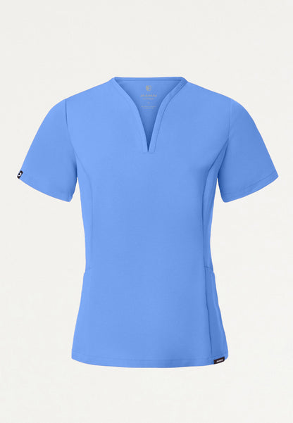 Calix Fit & Flare Scrub Top - Ciel Blue