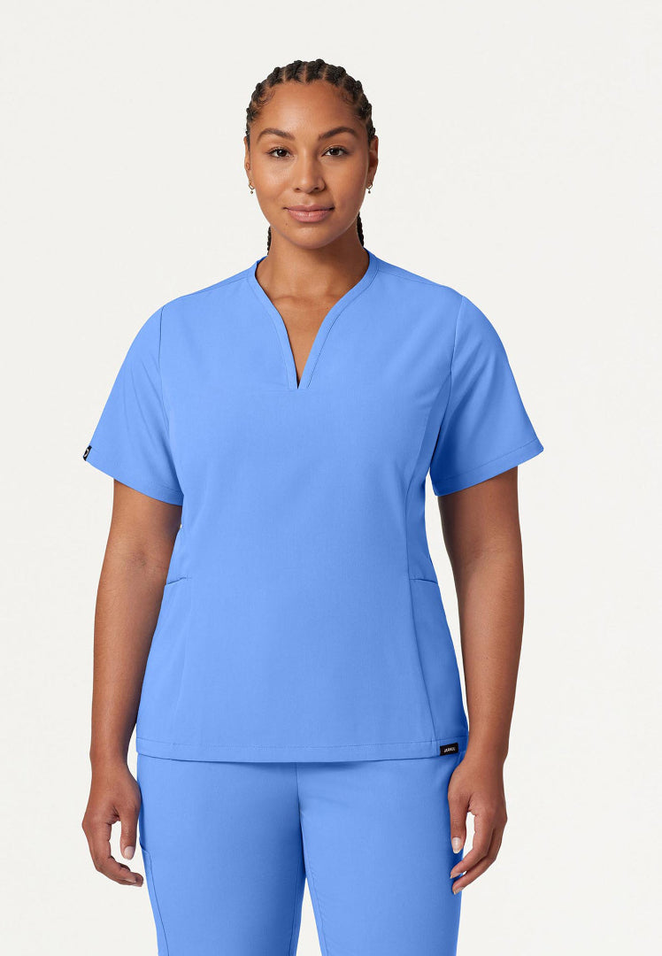 Calix Fit & Flare Scrub Top - Ciel Blue