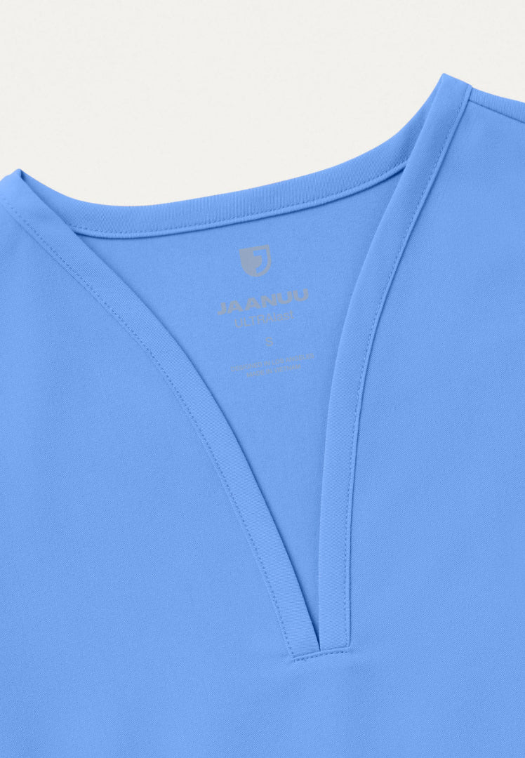 Calix Fit & Flare Scrub Top - Ciel Blue