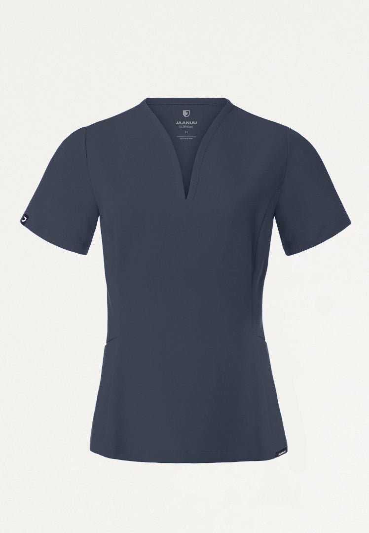 Calix Fit & Flare Scrub Top - Carbon Gray