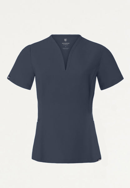 Calix Fit & Flare Scrub Top - Carbon Gray