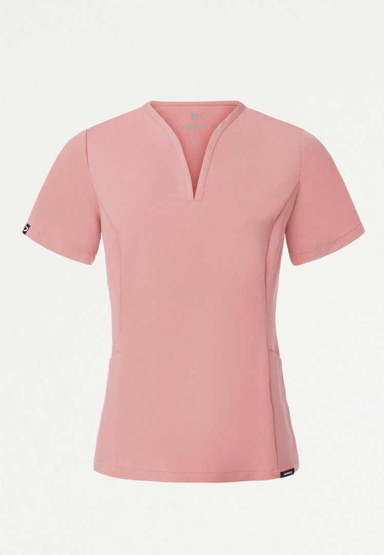 Calix Fit & Flare Scrub Top - Mauve