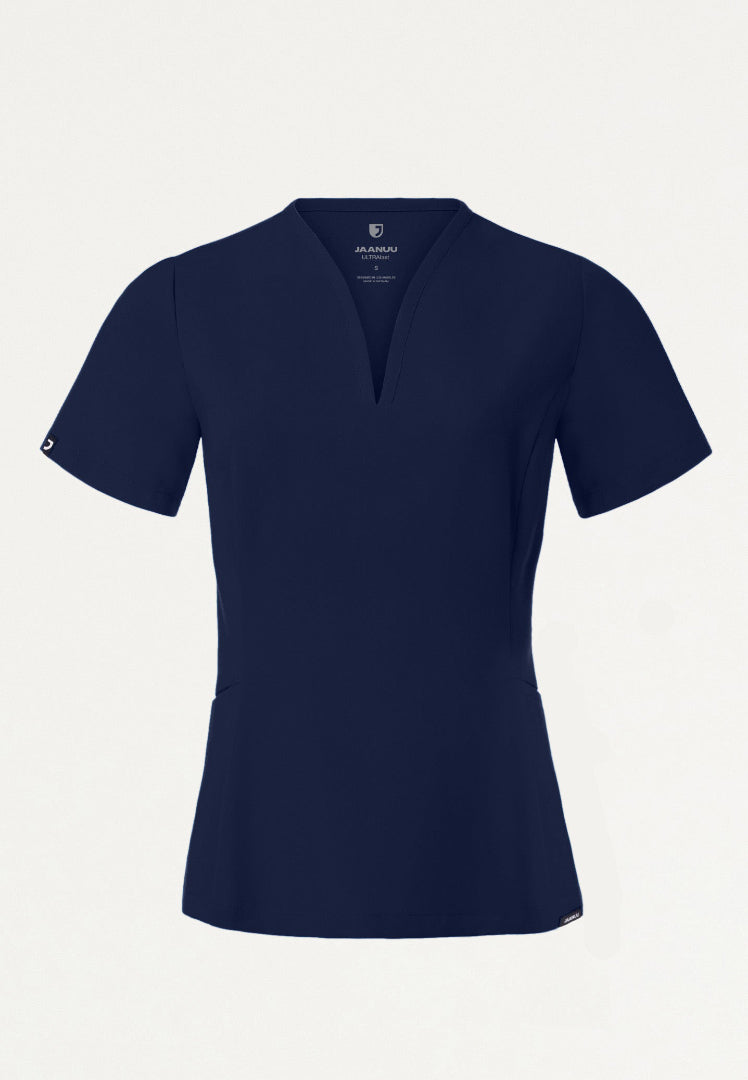 Calix Fit & Flare Scrub Top - Midnight Navy