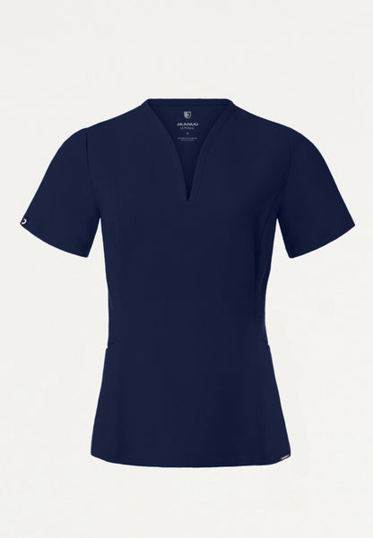 Calix Fit & Flare Scrub Top - Midnight Navy
