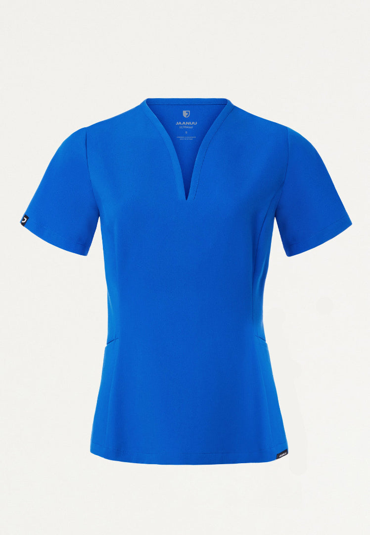 Calix Fit & Flare Scrub Top - Royal Blue