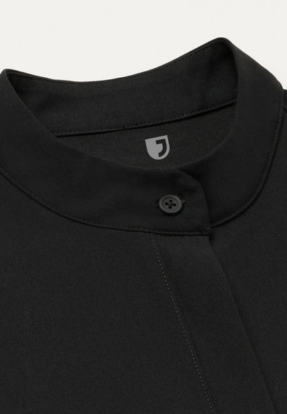 Savi Tuck-In Stand-Collar Scrub Top - Black