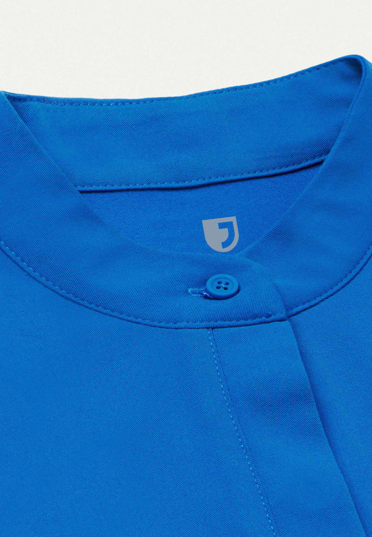 Savi Tuck-In Stand-Collar Scrub Top - Royal Blue