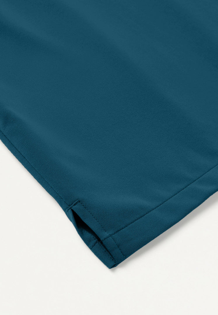 Blusa médica Rhena Slim Essential de un bolsillo - Azul Caribe