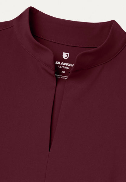Aria Fit & Flare UltraLITE™ Scrub Top - Burgundy