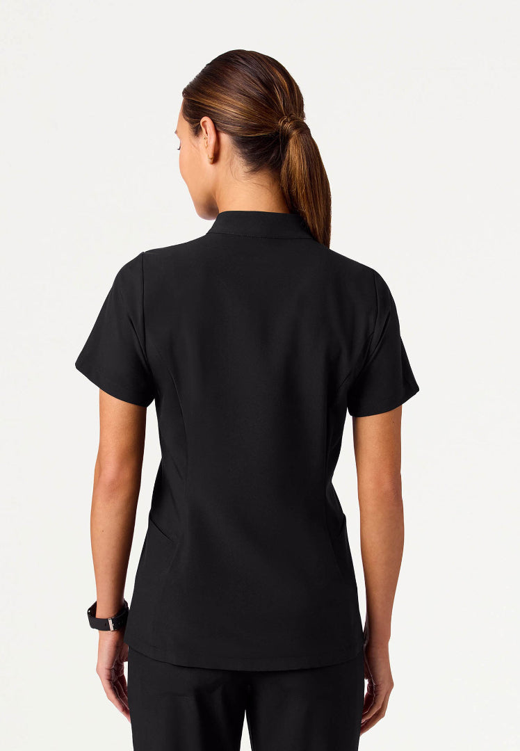 Blusa médica Aria Fit &amp; Flare UltraLITE™ - Negra