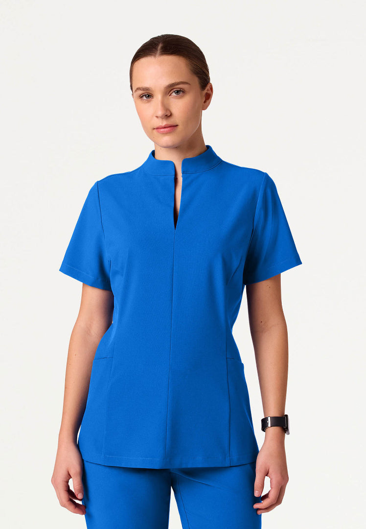 Aria Fit & Flare UltraLITE™ Scrub Top - Royal Blue