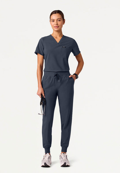 Rhena Slim UltraLITE™ 1-Pocket Scrub Top - Carbon Gray