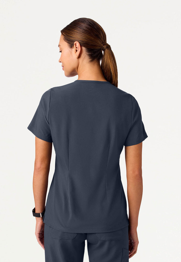 Rhena Slim UltraLITE™ 1-Pocket Scrub Top - Carbon Gray