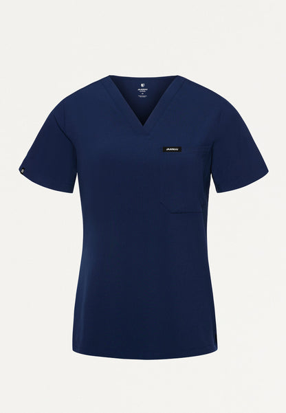 Blusa médica Rhena Slim UltraLITE™ de un bolsillo - Azul marino medianoche