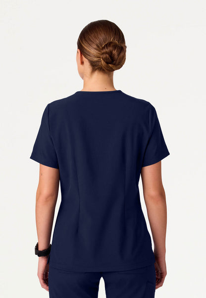 Blusa médica Rhena Slim UltraLITE™ de un bolsillo - Azul marino medianoche