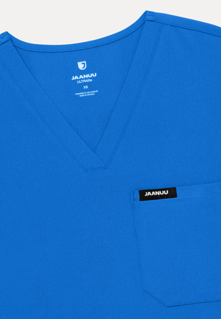 Rhena Slim UltraLITE™ 1-Pocket Scrub Top - Royal Blue