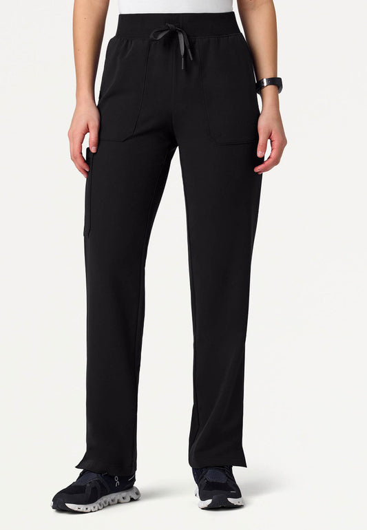 Xenos Cargo Knit Waist Scrub Pant - Black