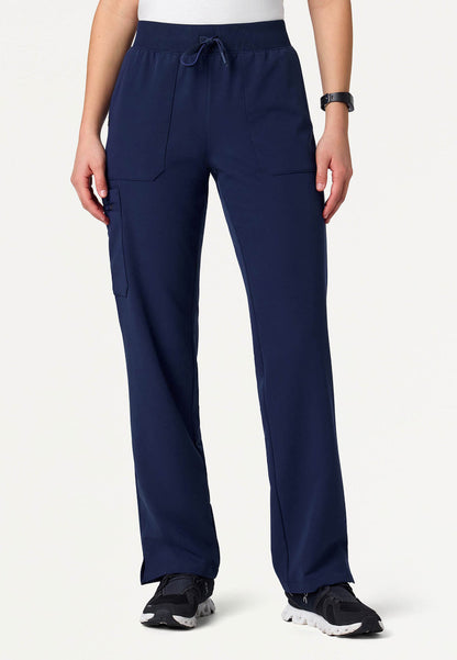 Pantalón médico Xenos Cargo Knit con cintura elástica - Azul marino medianoche