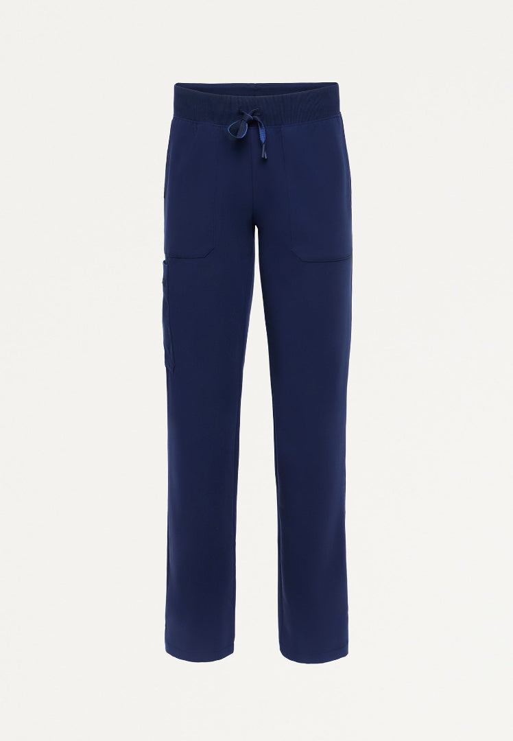 Pantalón médico Xenos Cargo Knit con cintura elástica - Azul marino medianoche