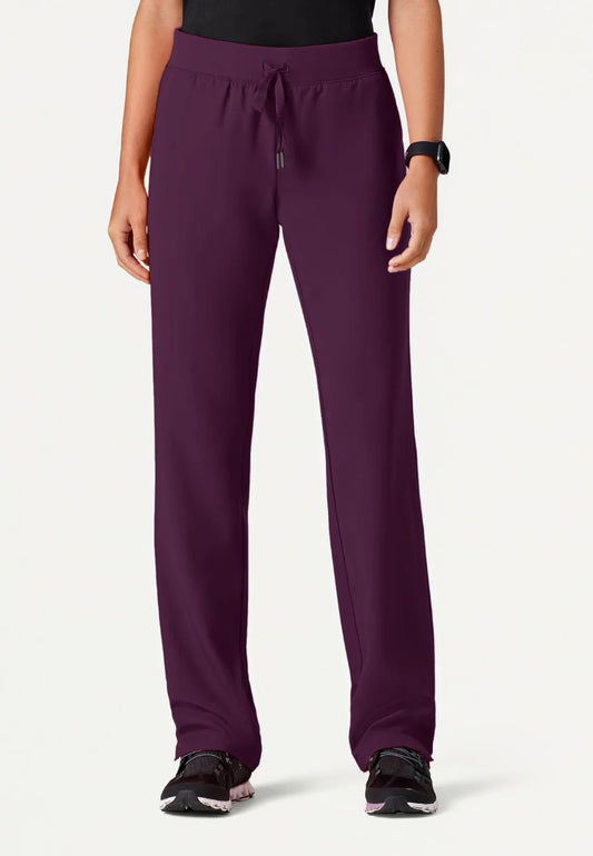 Xenos Essential Knit-Waist Scrub Pant - Deep Eggplant