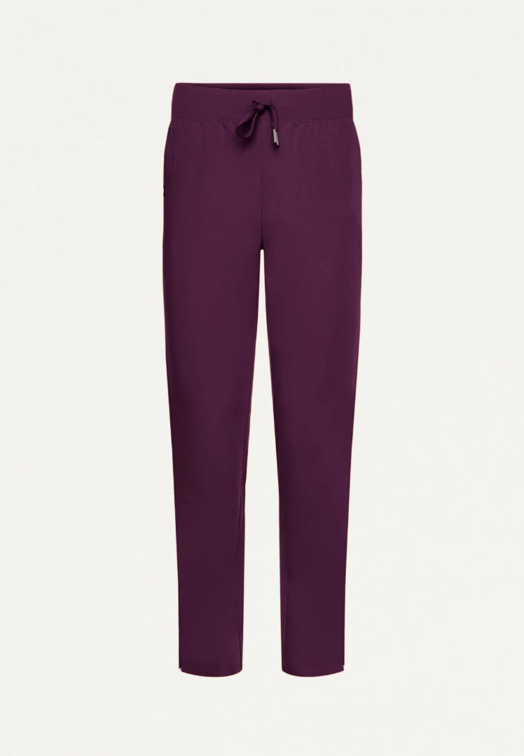 Xenos Essential Knit-Waist Scrub Pant - Deep Eggplant