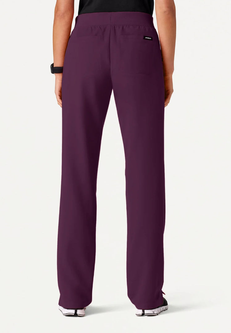 Xenos Essential Knit-Waist Scrub Pant - Deep Eggplant