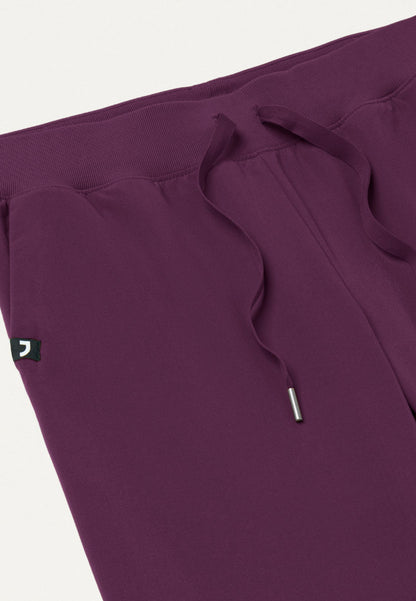Xenos Essential Knit-Waist Scrub Pant - Deep Eggplant