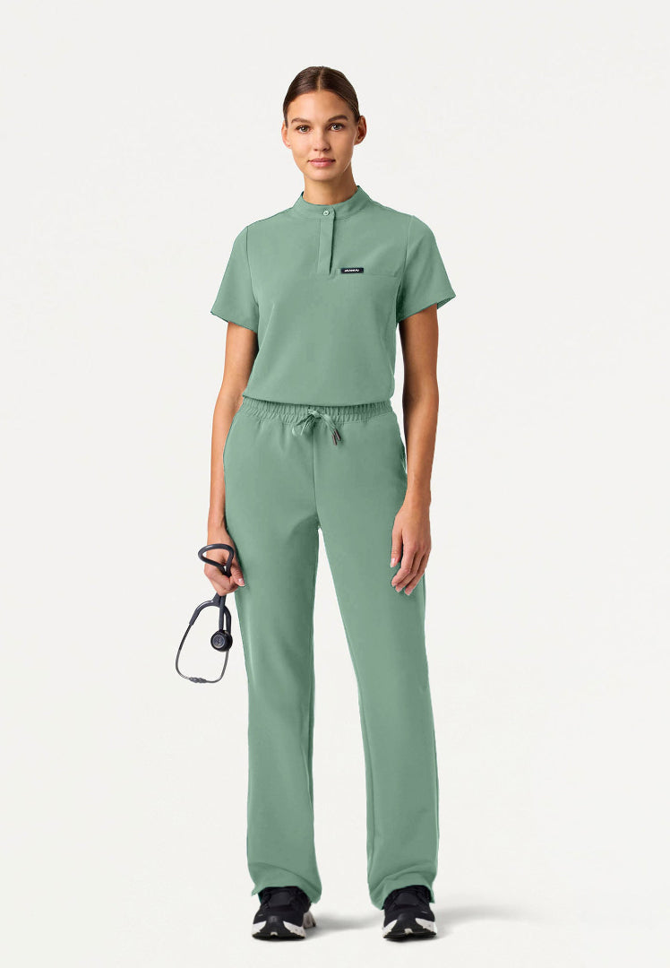 Kerr 365 High Waisted Scrub Pant - Sage