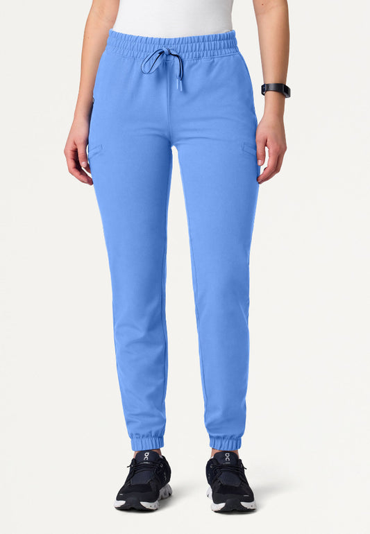 Jace Skinny 7-Pocket Scrub Jogger - Ciel Blue