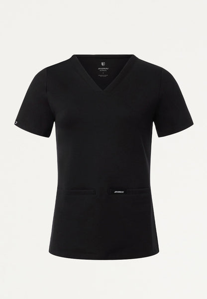 Cesi Slim UltraSOFT Scrub Top - Black