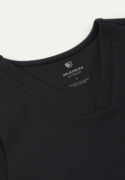 Cesi Slim UltraSOFT Scrub Top - Black