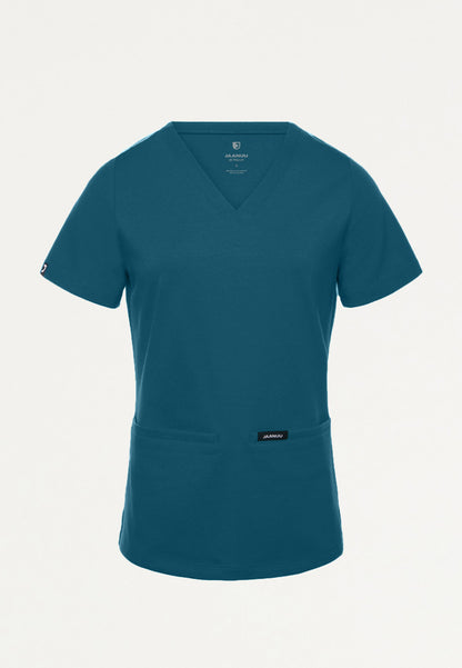 Cesi Slim UltraSOFT Scrub Top - Caribbean Blue
