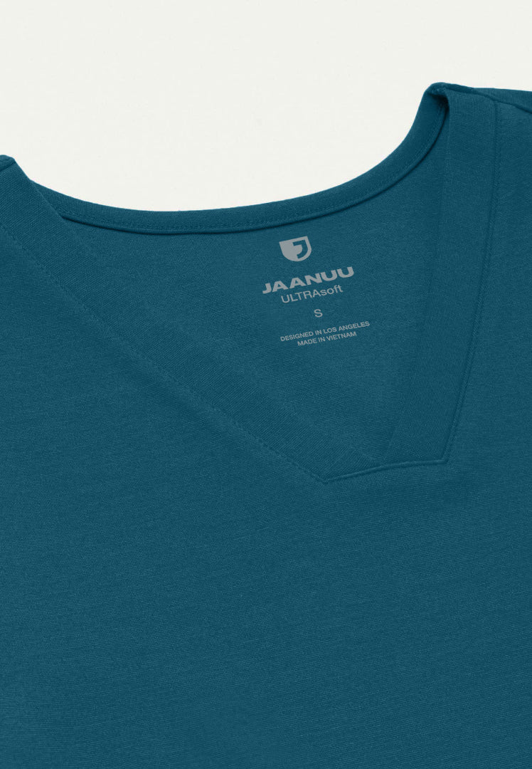 Cesi Slim UltraSOFT Scrub Top - Caribbean Blue