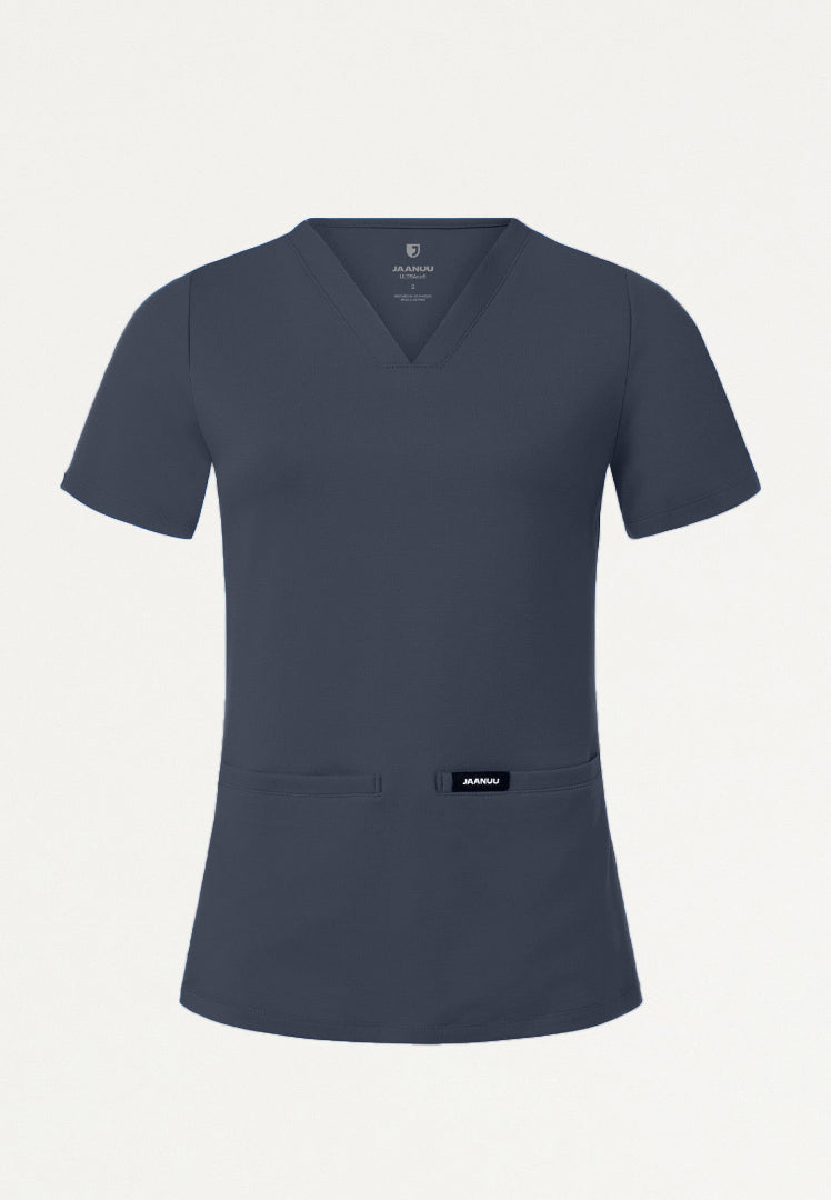 Cesi Slim UltraSOFT Scrub Top - Carbon Gray