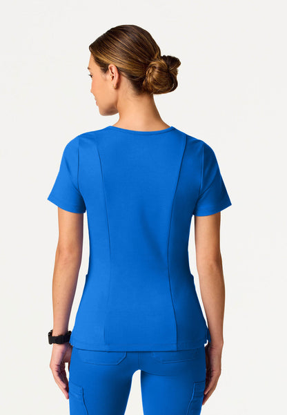 Kass Slim 4-Pocket UltraSOFT Scrub Top - Royal Blue