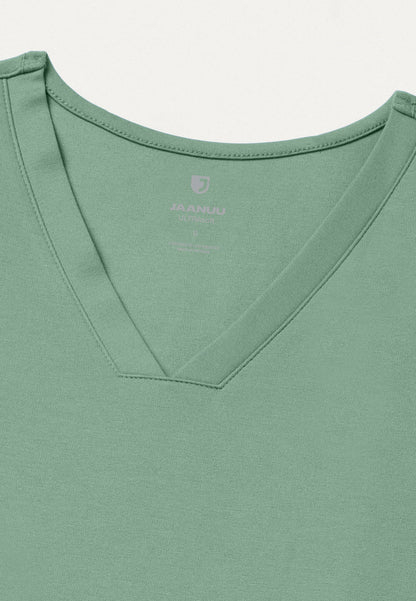 Kass Slim 4-Pocket UltraSOFT Scrub Top - Sage