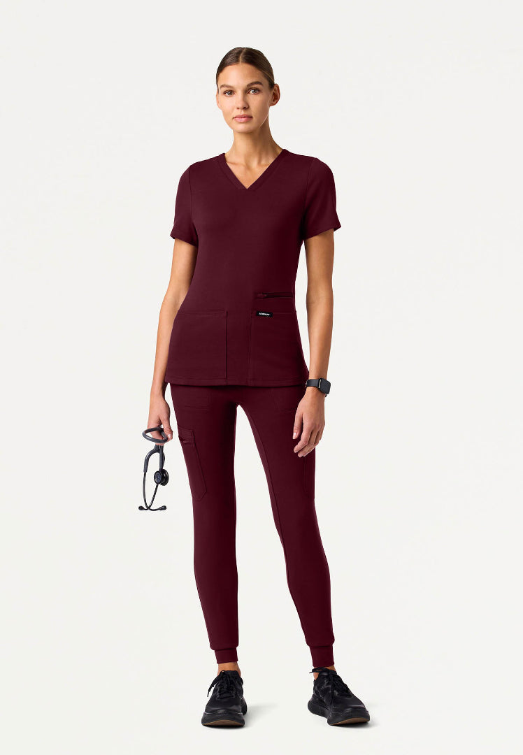 Pantalón deportivo Kait Skinny UltraSOFT de 10 bolsillos - Borgoña